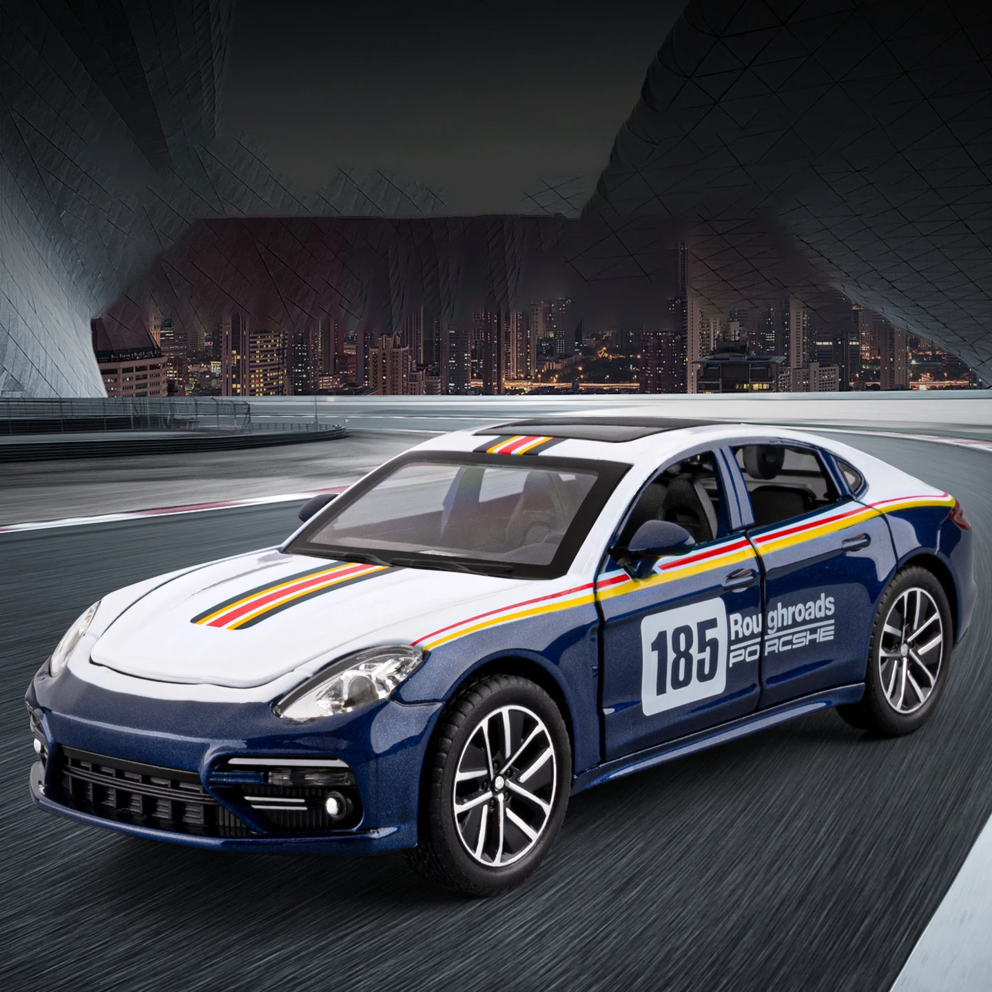 

Модель суперкара Panamera 1/32 из литого сплава, трековая версия, со звуком и светом, откатывающаяся машинка, коллекционная игрушка для мальчиков, подарок