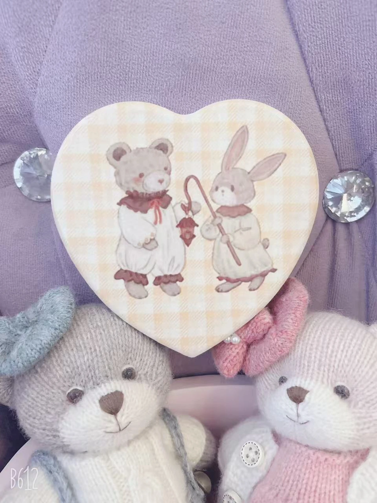 Original cute coaster, girl's heart insulation pad