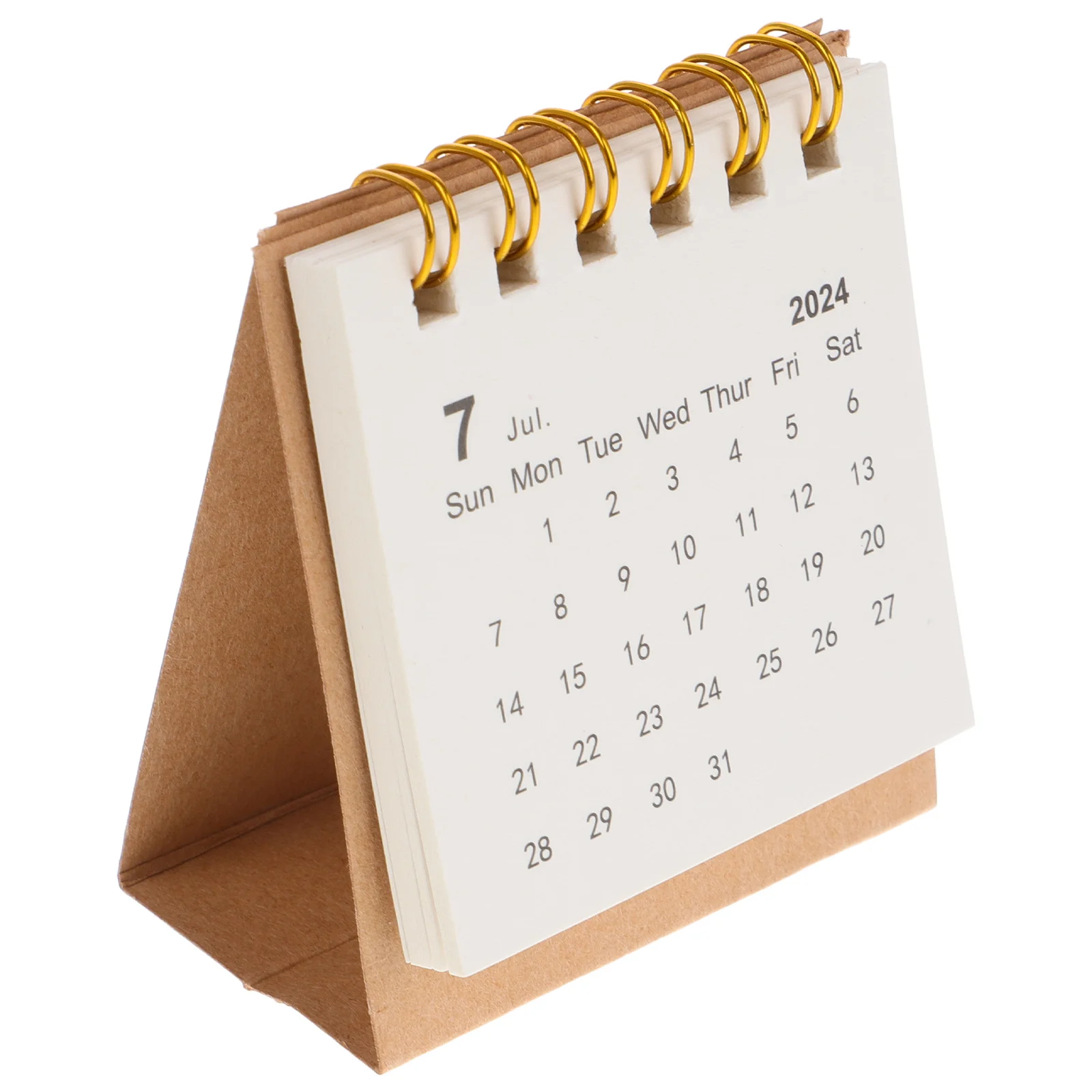Coil Kalender Meja Kecil Kantor Kalender Mini Kertas Berdiri Flip Desktop Bulan