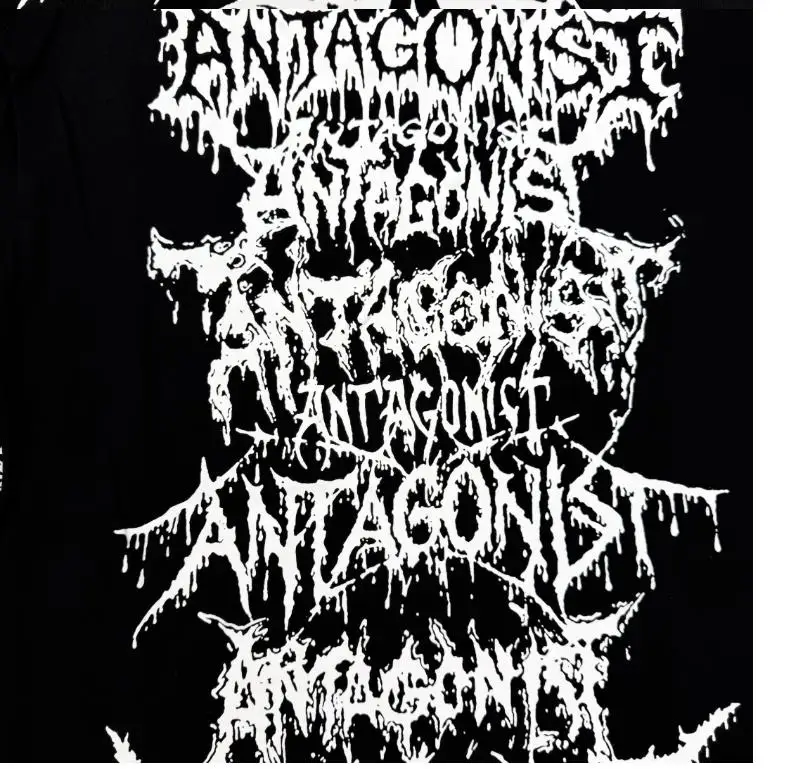 New Men Homixide Gang ANTAGONIST 2.0 Skull merch tour T Shirts T-Shirt Hip Hop Skateboard Street Cotton T-Shirts Tee Top H7