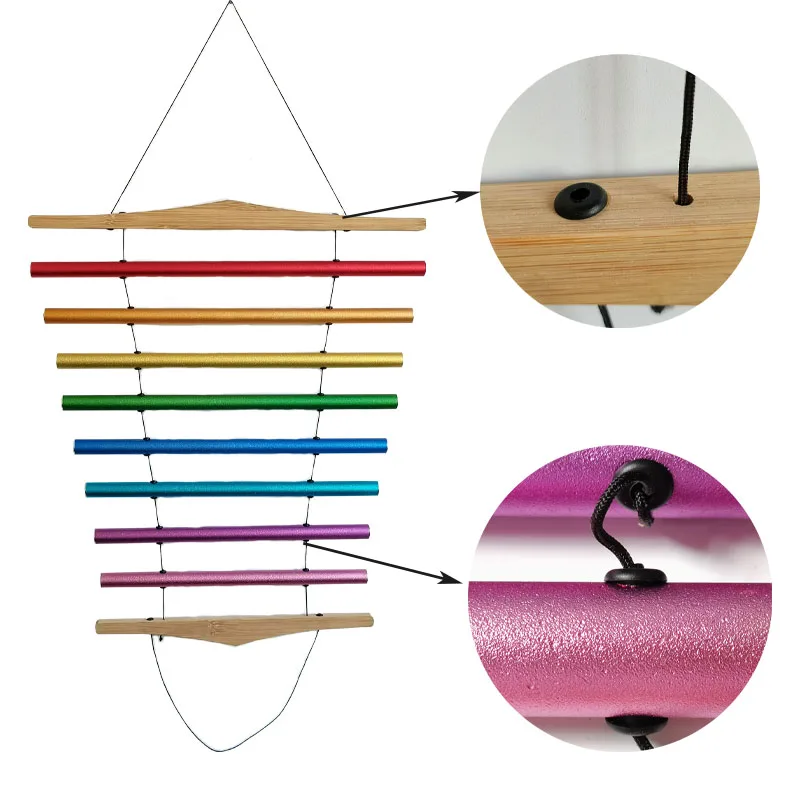 Hooqu Sound Healing Therapy Chakra Flow Wind Chimes Musical Instruments Chakra Healing Elemental Swinging Bell Percussion Tubul - Image 5