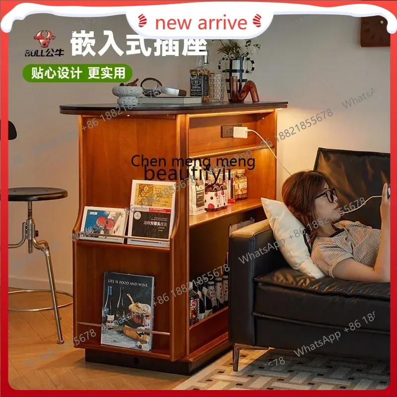 

SS new style ss7486 Solid wood rock slab coffee household island living room partition storage dining side cabinet retross 7486