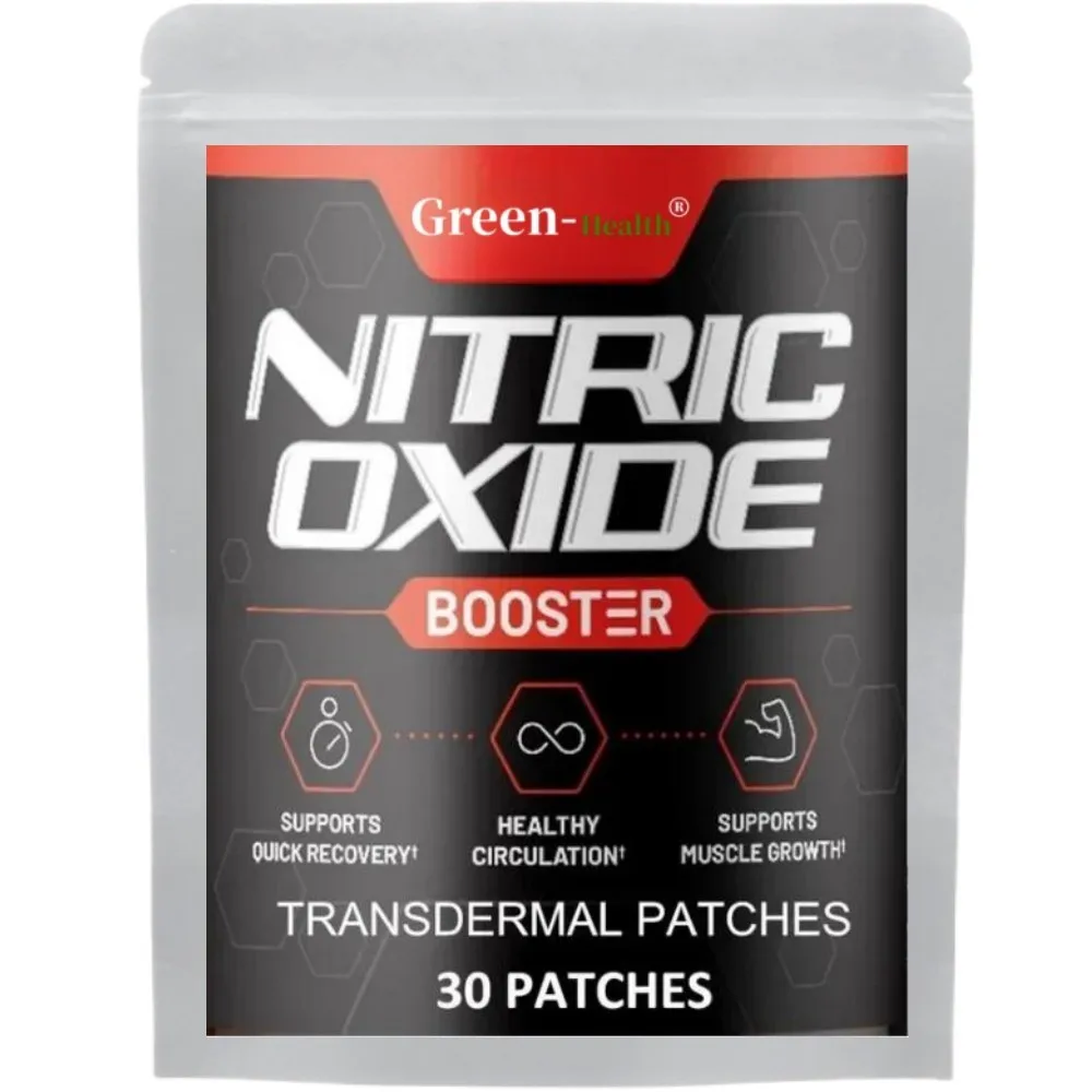 Nitric Oxide Booster Transdermal Patches, Performance Formula For Stamina & Endurance, 30 Patches One Month Supply