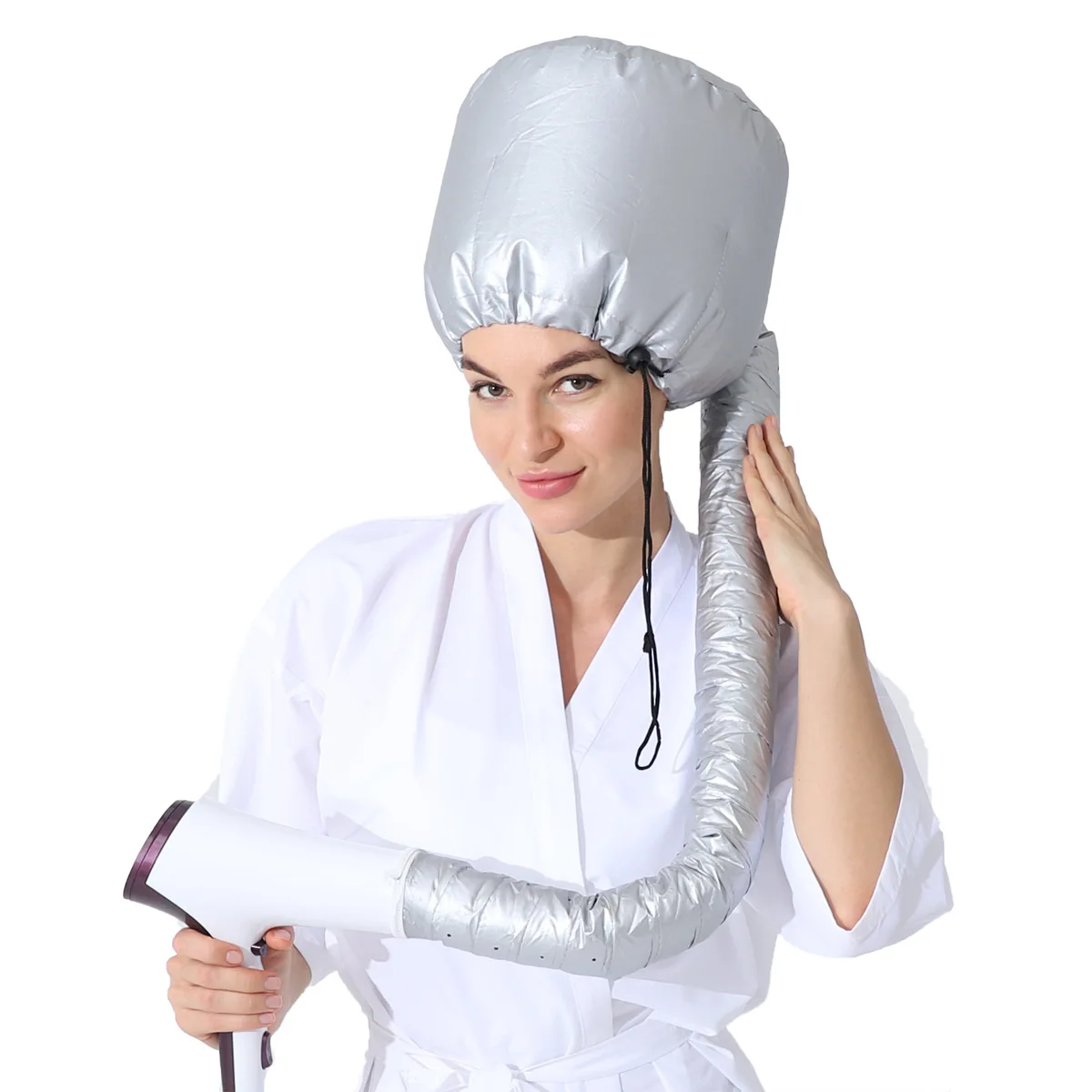 Hair Perm Portable Soft Hair Drying Cap Bonnet Hood Hat Blow Dryer Attachment Dry Hair Cream Cap Wholesale Satin Bonnets