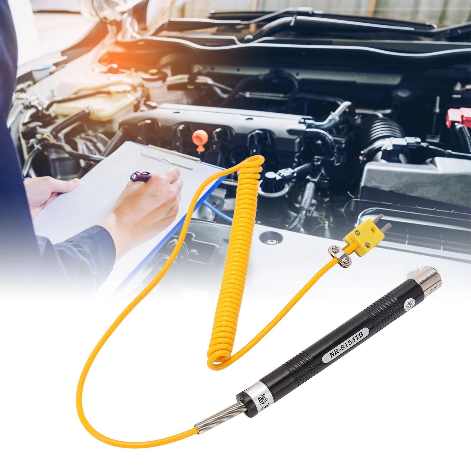 K Type Handheld  Thermocouple Probe Straight Shank Thermocouple Probe Replacement K Type Thermocouple Probe