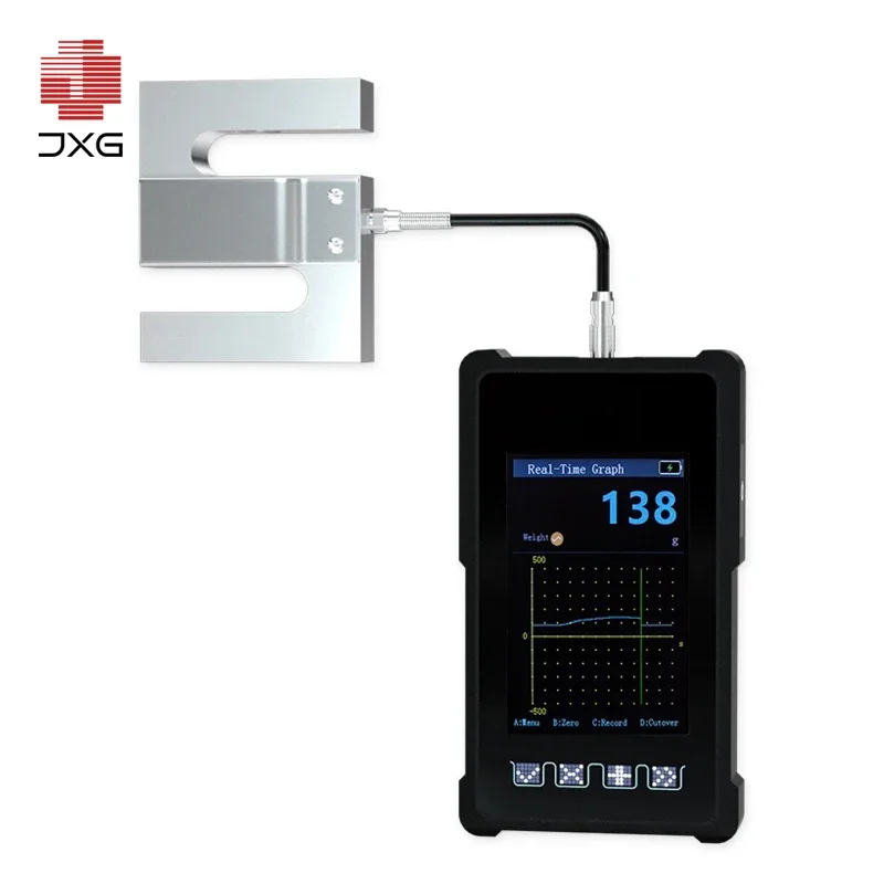 Digital Handheld Load Cell Indicator, Auto Tension Force Gauge Dynamometer for Physical Measuring & Testing