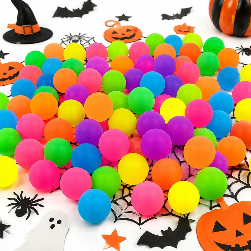 20/50PCS Random Color Bounce Balls Solid Colors Elastic Ball Suitable for School Rewards Party Bag Fillers Carnival Activity ZYF