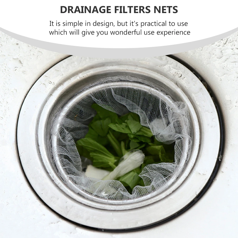 

200 Pcs Drain Filters Fine Mesh Sink Filter Net Sink Strainers Disposable Prevent Clogging