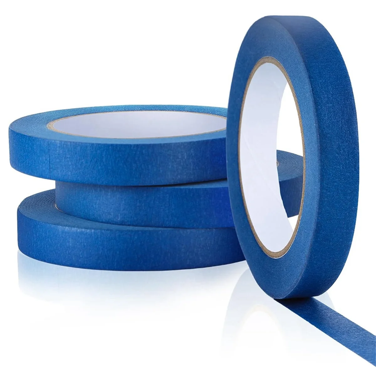 Blue Painters Tape Masking Tape Bulk, Blue Tape for Painting Automotive Walls Packing Removable Free Residue, 4 Rolls