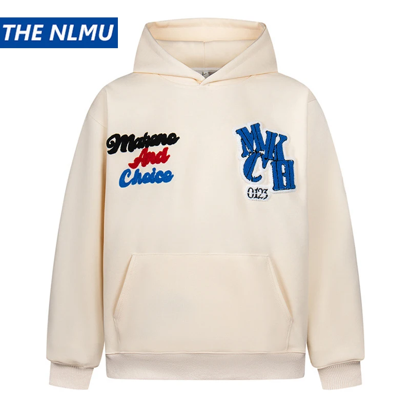 Sweat à capuche lettre brodée pour hommes, sweat-shirt, streetwear, printemps, sweats à capuche adt, pull Harajuku, hip hop, vêtements Y2K, 2025