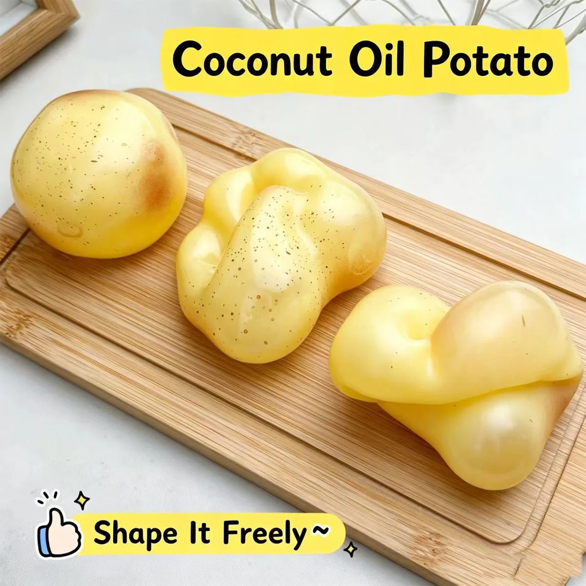 Moldable Potato Coconut Oil Squeeze gift Stress Ball Squishy gift Slow Rising Decompression Sensory gifts