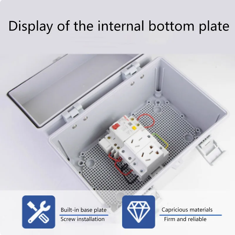 New ABS material outdoor waterproof distribution box, featuring integrated waterproof, dustproof and flame-retardant functions
