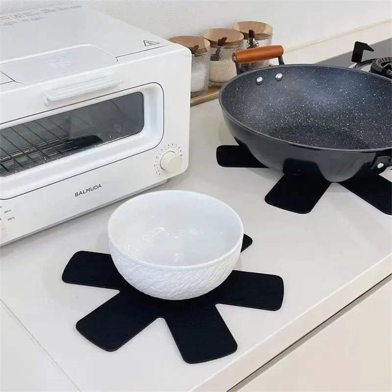 3pcs Non Woven Heat-resistant Mats Pads Heat-insulating Cloth Pot German Non Stick Pon Protective Kitchen Bowls Plates Felt image 4
