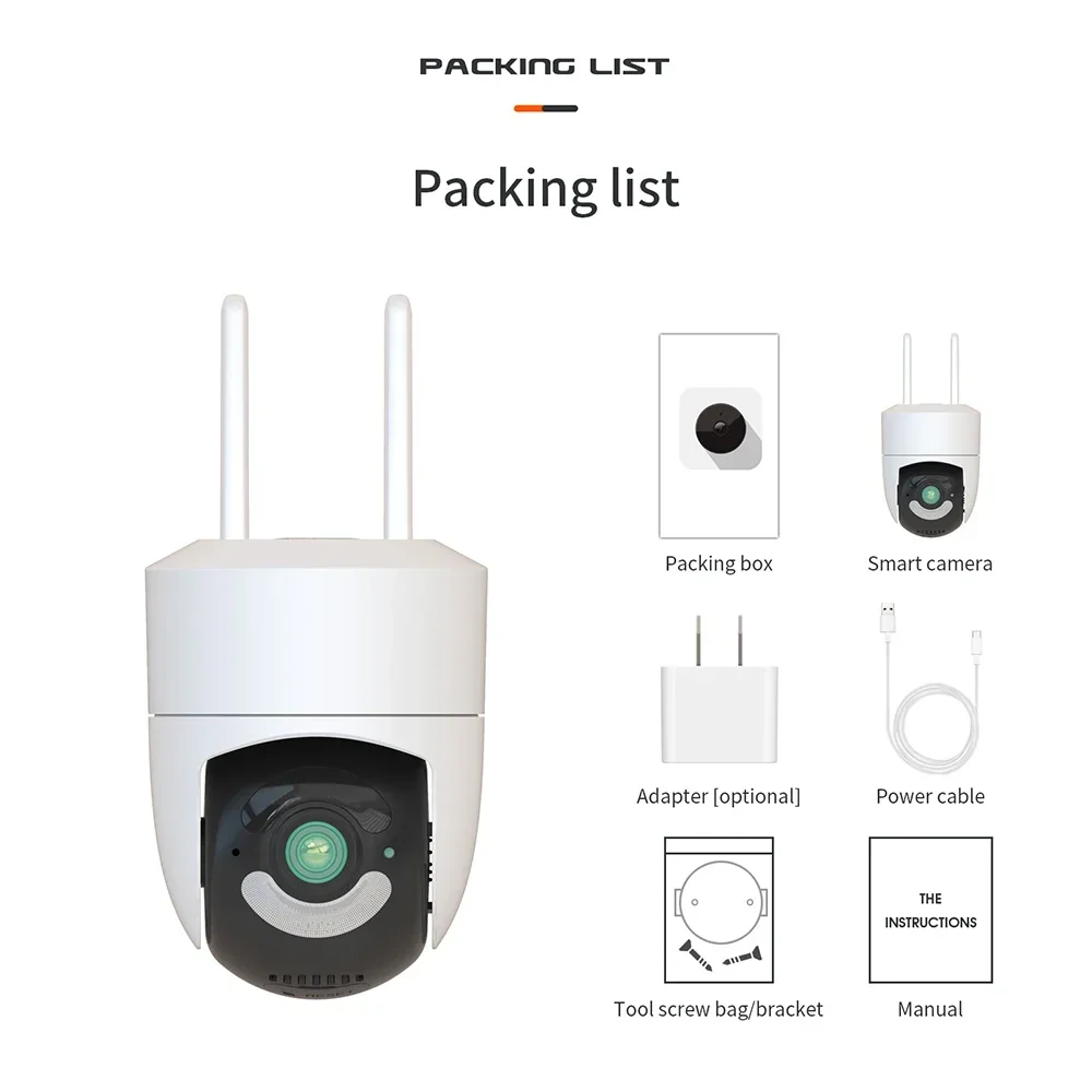 4MP ความปลอดภัยในบ้าน Wifi แบบแบนด์คู่2.4G/5G กล้องกันน้ำตรวจจับการเคลื่อนไหวกล้อง IP กลางแจ้งเตือนภัยการเฝ้าระวัง