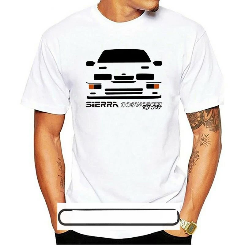 Men Summer Cotton Male Casua  Letters T-Shirts 2023 Brand Clothes Slim Fit Printing Camiseta Sierra Cosworth Rs500 Car T Shirt