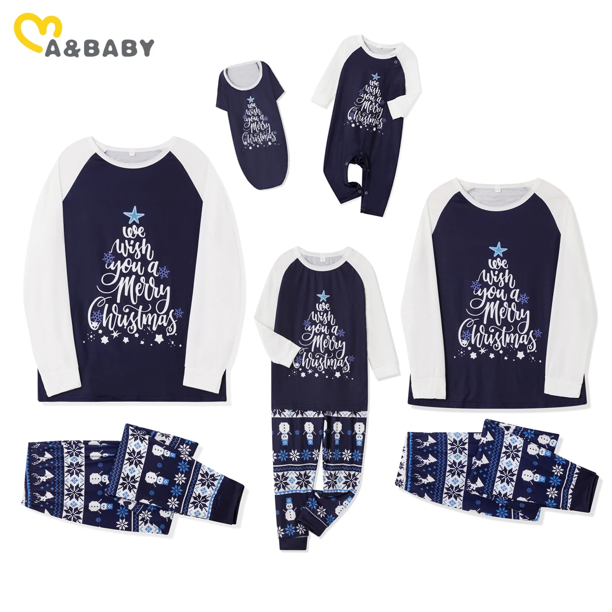 ma&baby Christmas Pajamas Set Adult Kids Baby  Matching Clothes Soft Sleepwear Dog  Pjs Xmas Family Look