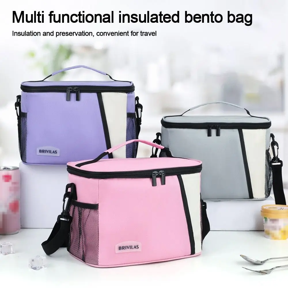 Creative Large Capacity Insulated Lunch Bag Reusable Food Drink Storage Women's Casual Handbag Waterproof Camping Picnic Bag