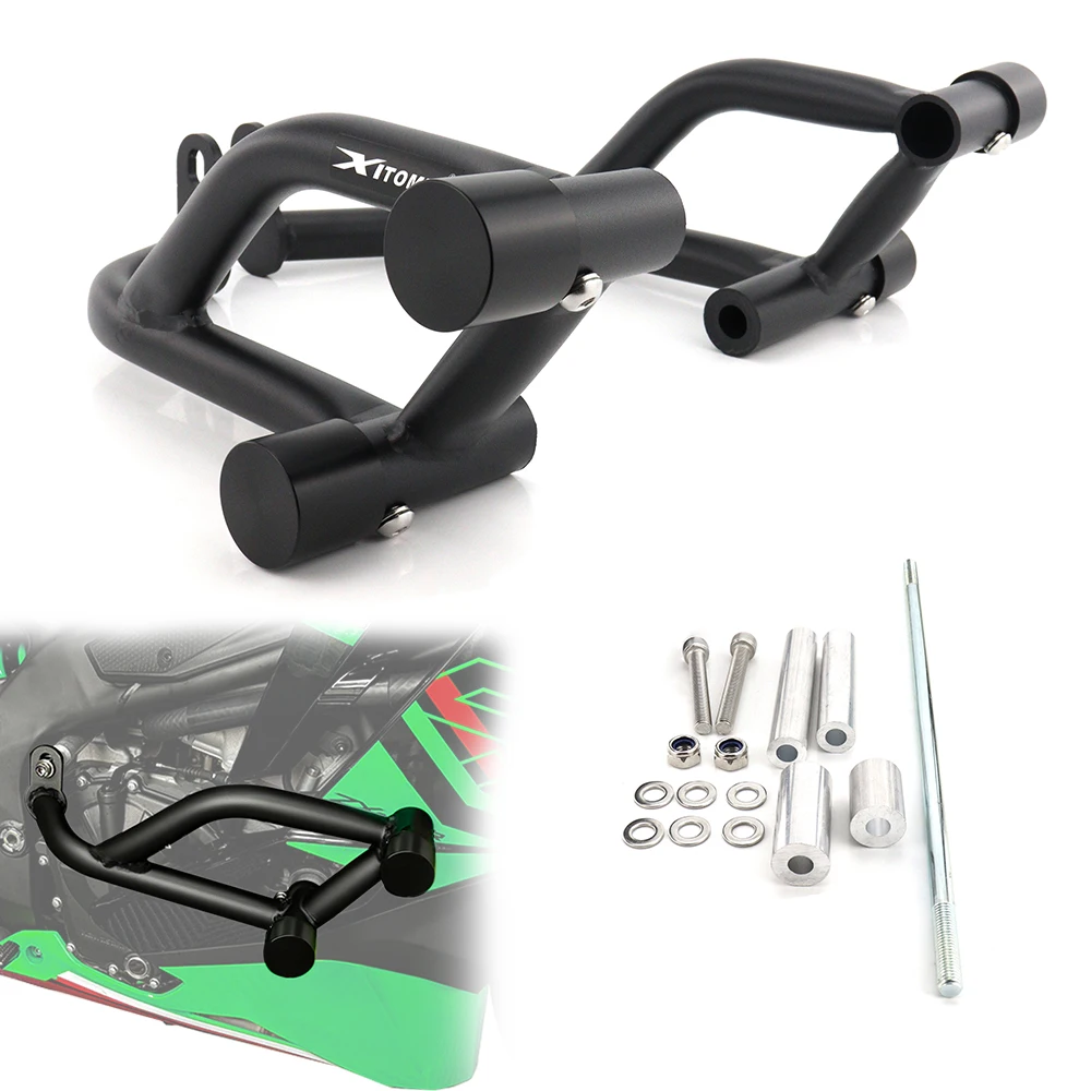 

For Kawasaki ZX-4RR & ZX4R 2023 2024 2025 Motorcycle Steel Stunt Crash Cage Engine Guard Highway Bar Bumper Protector Race Rail
