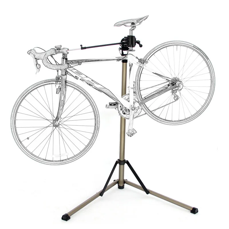 Champagne Metal Bike Rack Adjustable Bicycle Display Stand Bike Repair Rack Stand