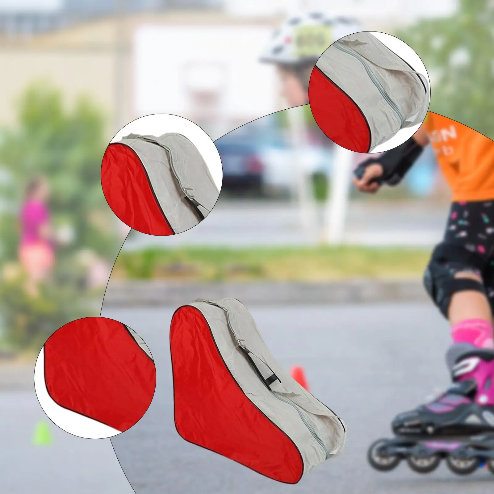 Lightweight Skate Handbag Ice Skating Bag Mesh Portable Roller Skates Carrying Bag for Children’s Sports view 6