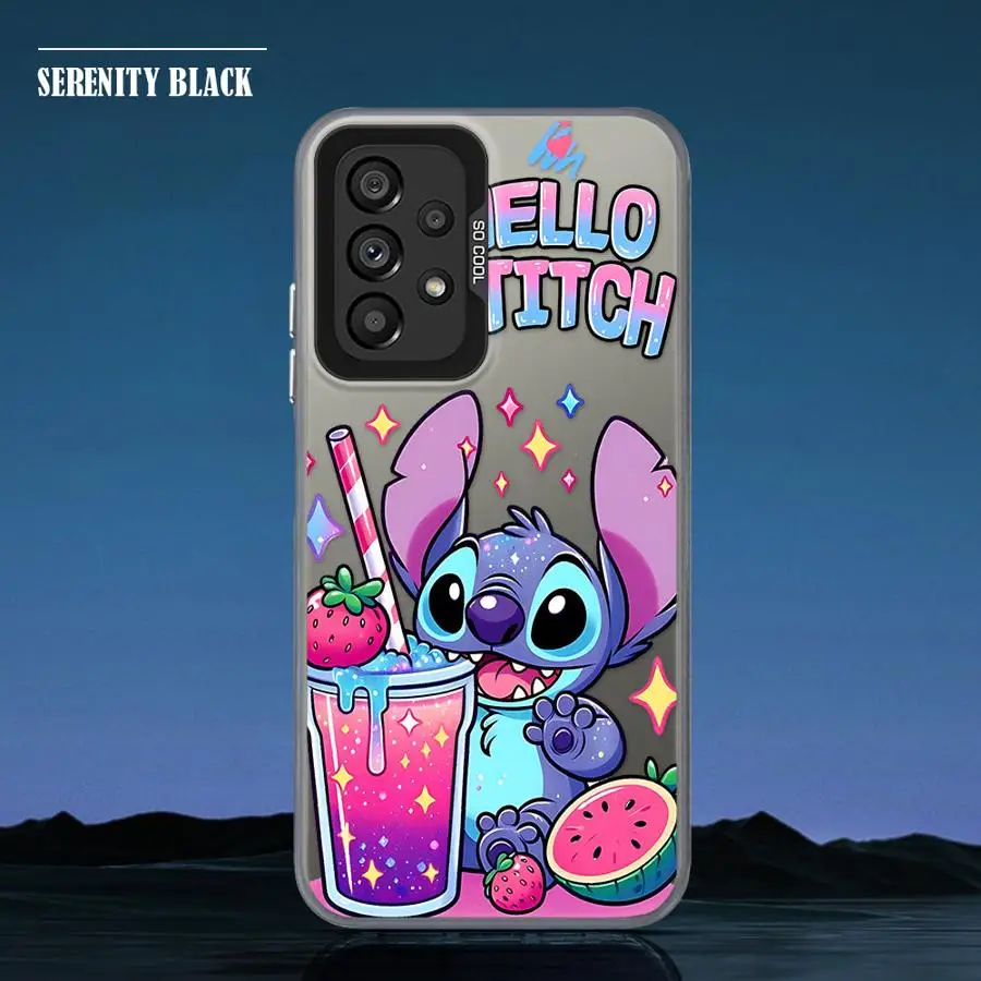 Funda de teléfono suave para Samsung Galaxy A26 A36 A72 A71 A52 A54 A73 A51 A56 A35 A55 A53 Disney Cute Stitch