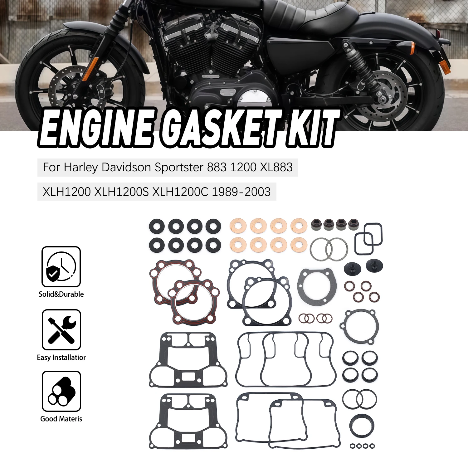 

Motorcycle Complete Cylinder Head Overhaul Gasket Repair Mat For Harley-Davidson Sportster 883 XL883 XLH1200 S C Sport Custom