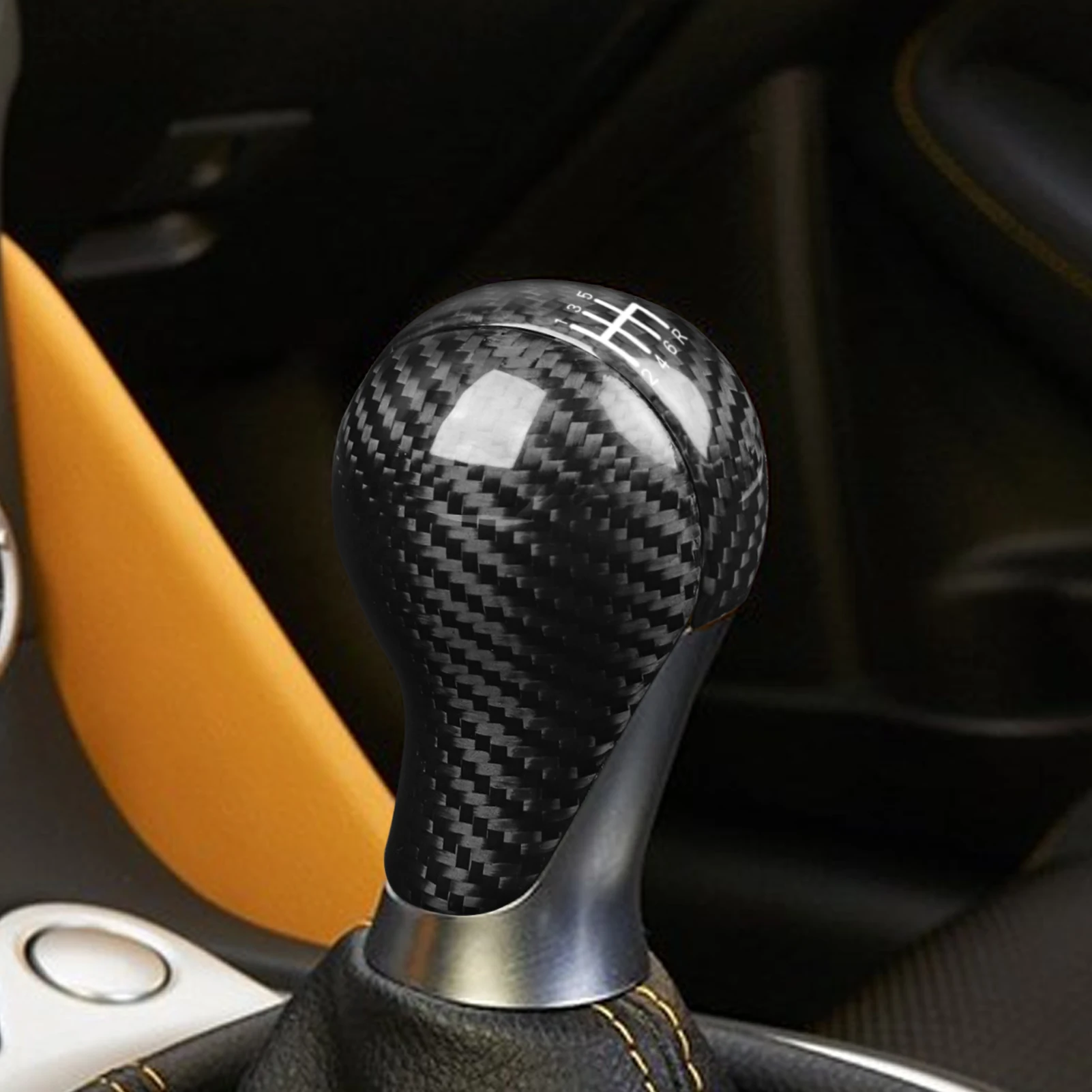 For Nissan 370Z Z34 2009-18 Real Carbon Fiber Gear Shift Knob Cover Decorative Car Interior Decoration Retrofitting Accessories