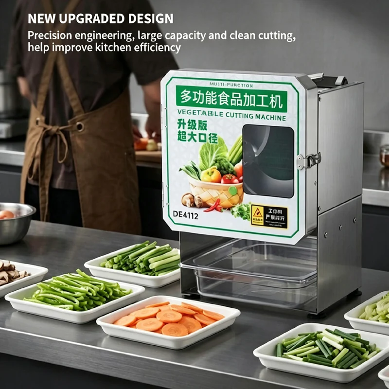 Multi Purpose Vegetable Cutter Machine Small Electric Dual Speed Scallion Chopper Quick Convenient For Catering Restaurant