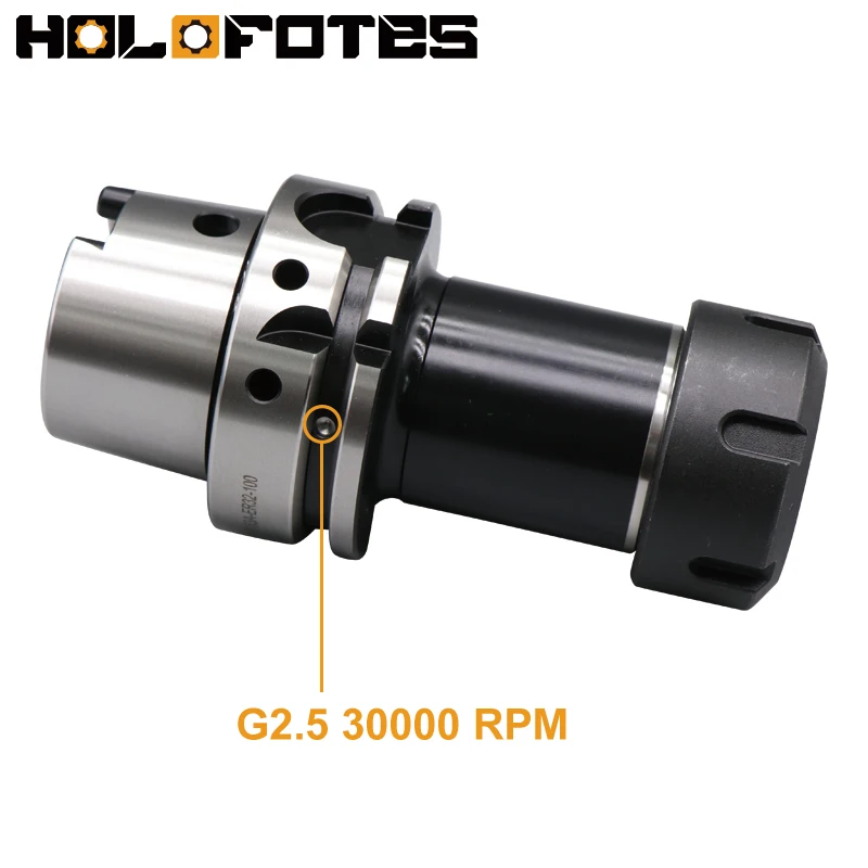 HSK63A ER16 ER20 ER25 ER32 100L HSK High Speed Tool Holder ER Collet Chuck Tool Holder G2.5 30000RPM CNC Milling High Precision