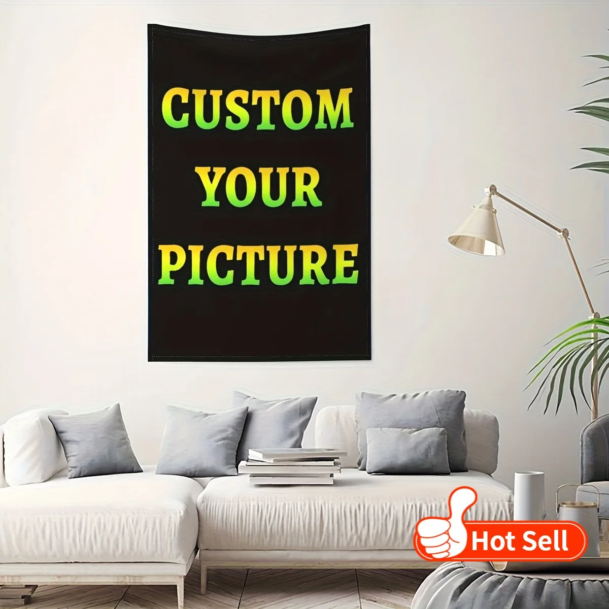 1Pc Customized Photo Tapestry Wall Hanging—Unique Personalized Poster Art, Suitable for Wedding, Birthday, Dormitory Decoration