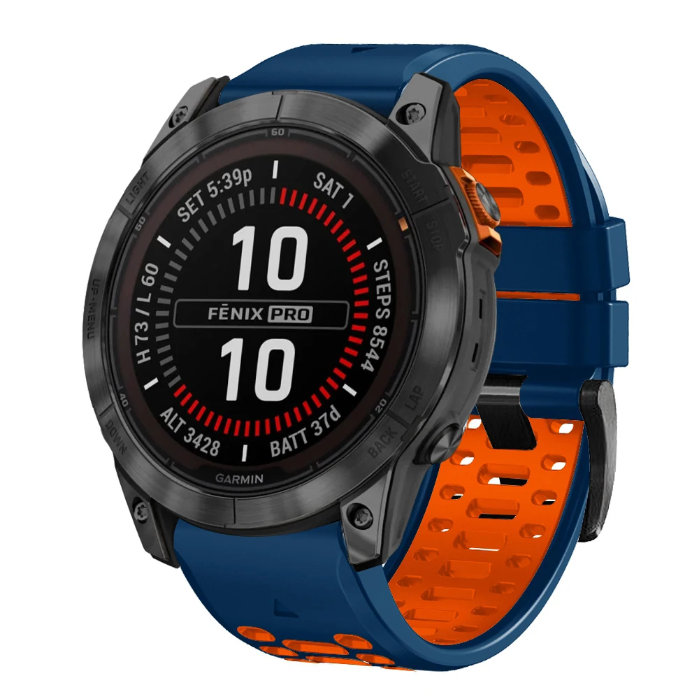 QuickFit 22 mm 26 mm atmungsaktives Sport-Silikonarmband für Garmin Fenix 7X 7 Pro 6X 6 5 5X Plus/Epix 2 47 mm 51 mm Armband-Uhrenarmbänder – Detail 5