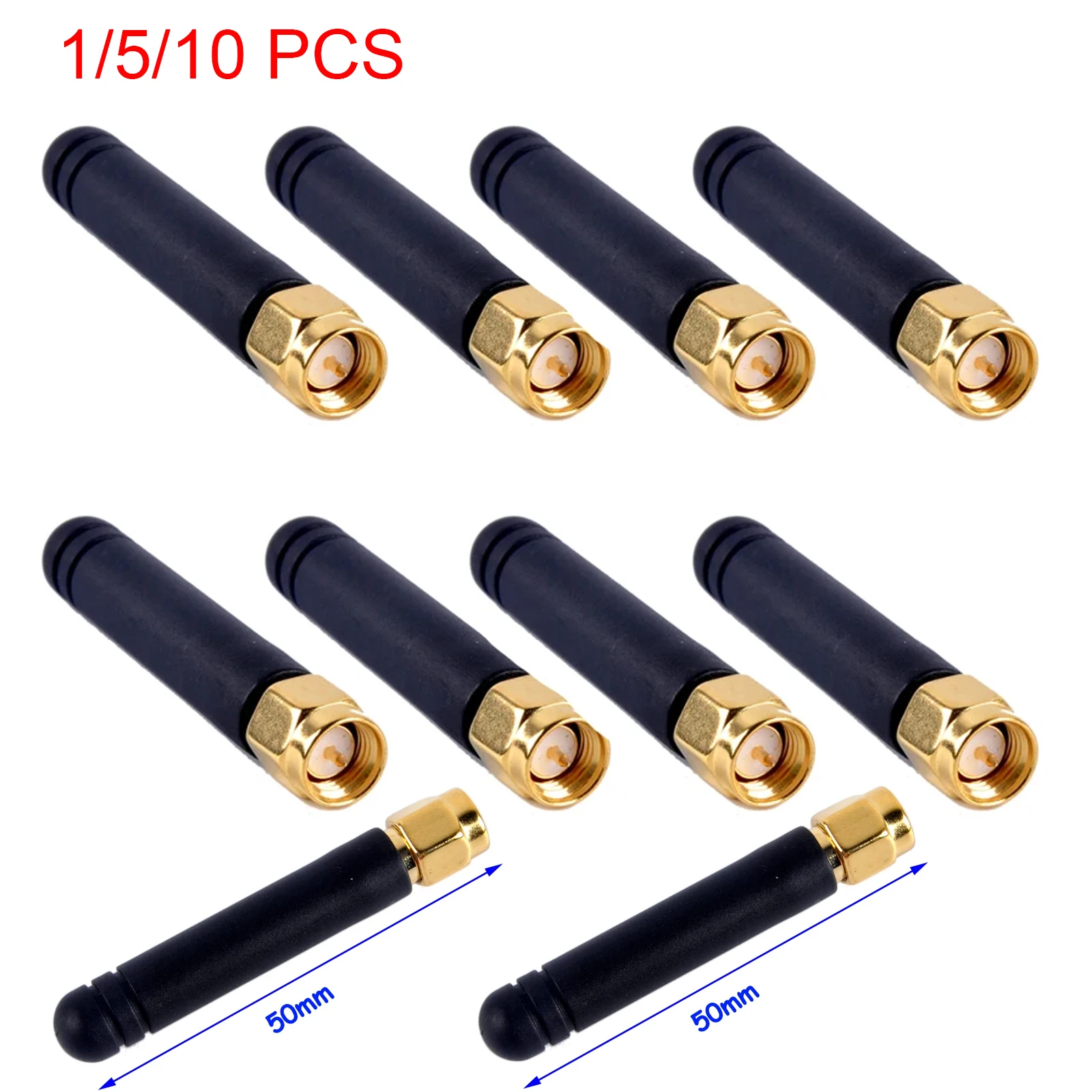 1/5/10 pcs 2.4G Mini Wireless Wifi Antenna 5cm SMA Male 2400-2500MHZ