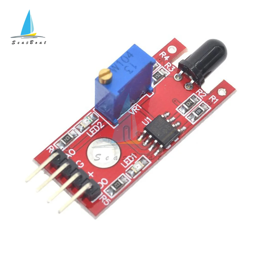 Módulo Detector de temperatura para Arduino, Sensor IR de llama de 4 pines, KY-026