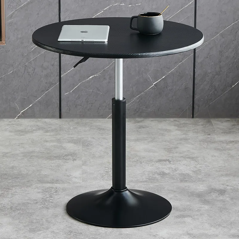 Mobile Height Adjustable Desk with Wide Desktop Standing Workstation Computer Table Rotating Office Desk for Live Broadcast