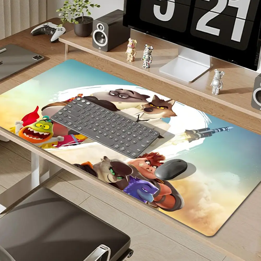B-Bad Guys Cartoon-patterned Non-slip Rubber Mouse Pad & Keyboard Pad - PC Accessory for OfficeDesk Use