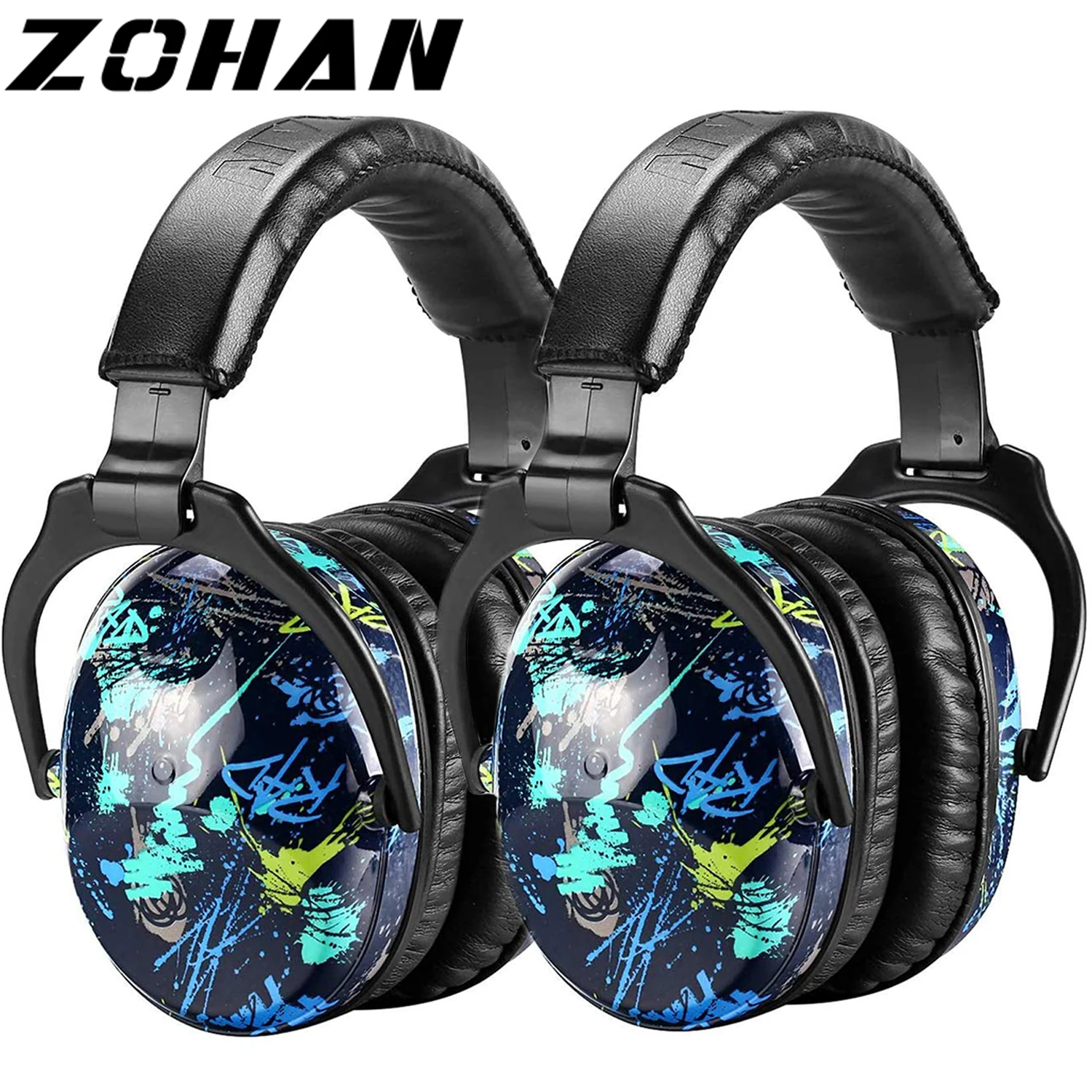 ZOHAN Kids Hearing Protection Safety Earmuffs autism ear damper noise cancellation Ear Defenders for Children Toddlers 2 Pack