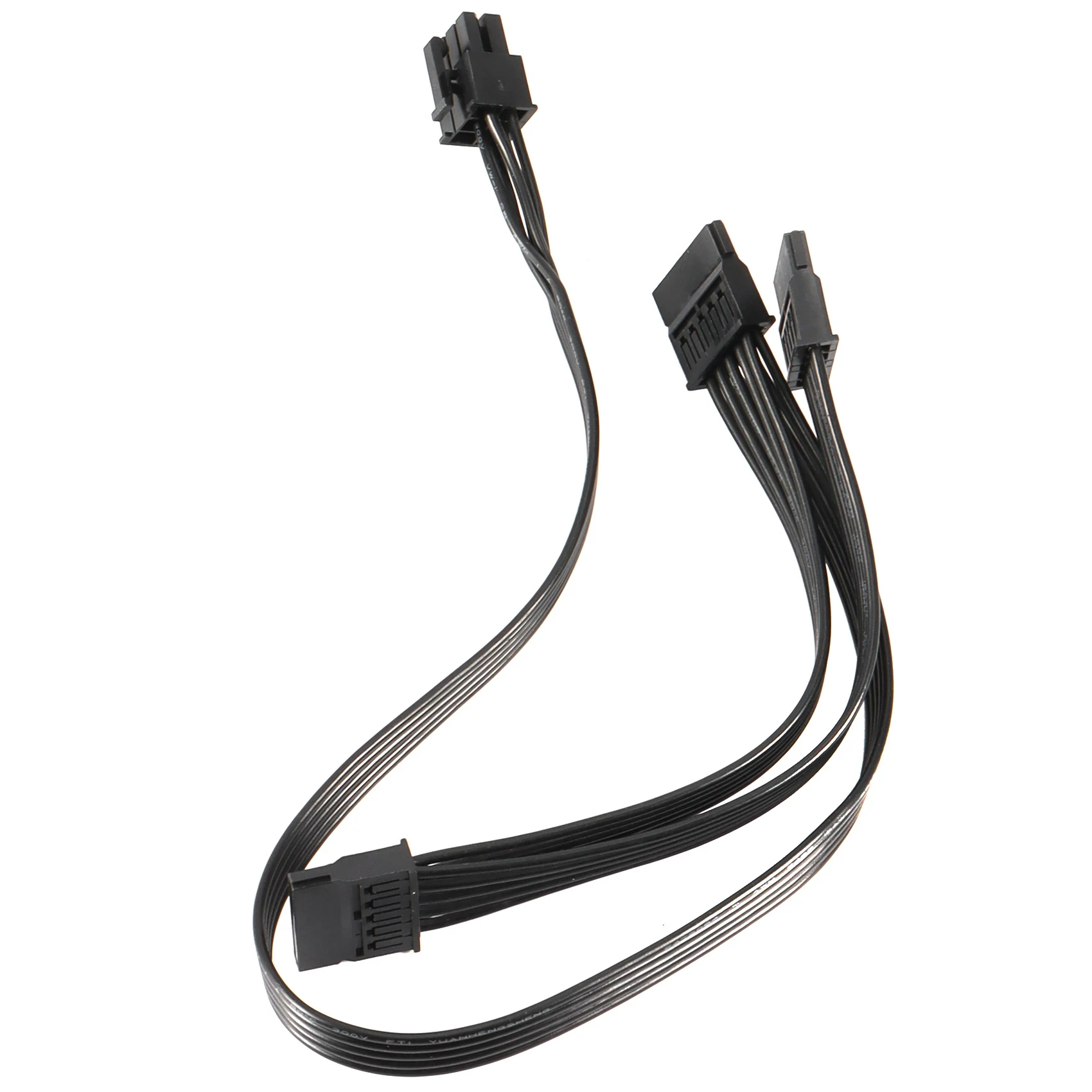 ABIU 2Pcs 6 Pin to 3X SATA Driver Power Cable for EVGA Supernova 650 750 850 1000 1600 2000 G2 G3 P2 T2 GS