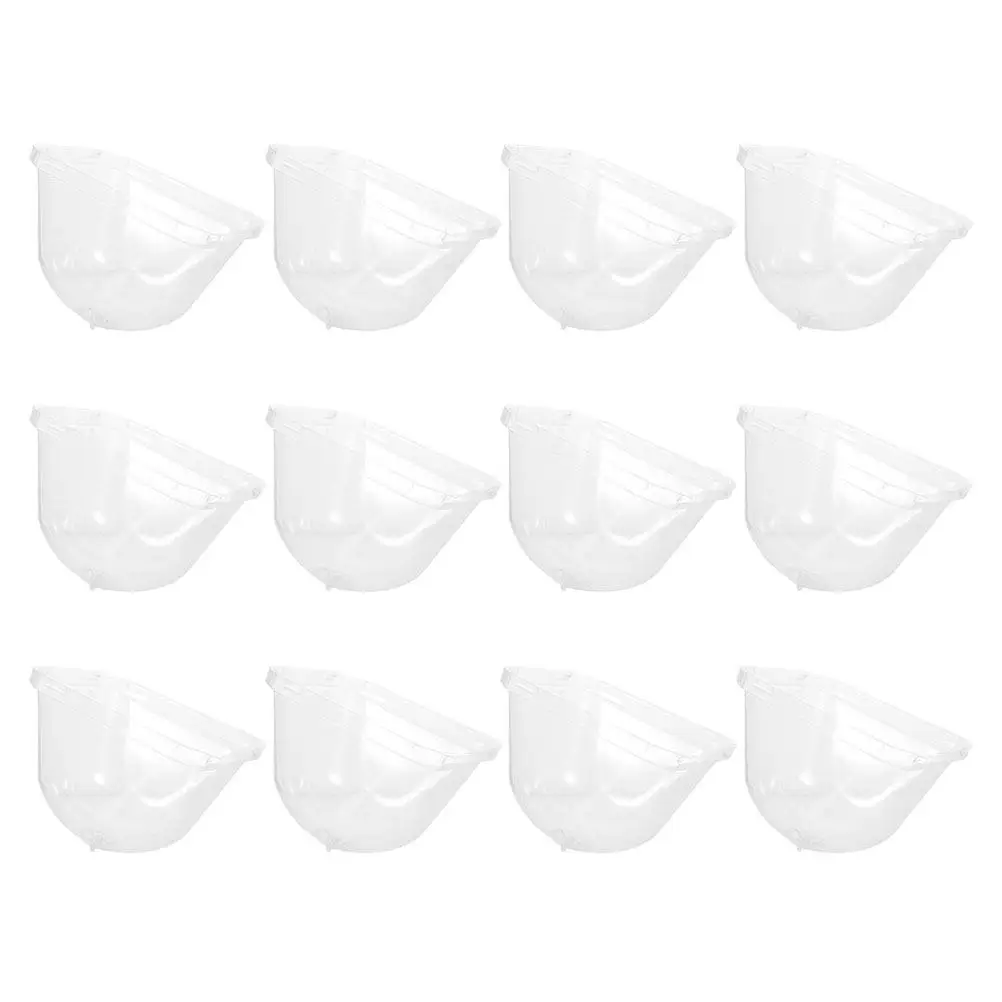 12Pcs Square Humidity Dome Covers Clear Plastic Cloche for Succulent Plants Garden Greenhouse Frost Protection Reusable
