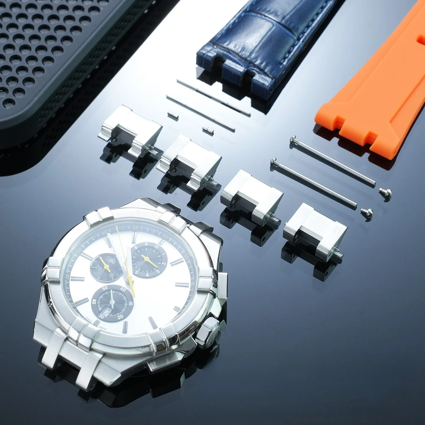 For Maurice Lacroix watch band Adapter | AIKON Series AI6008/6007/6038/6058/1108-Silicone/Rubber/Leather Strap Connector parts