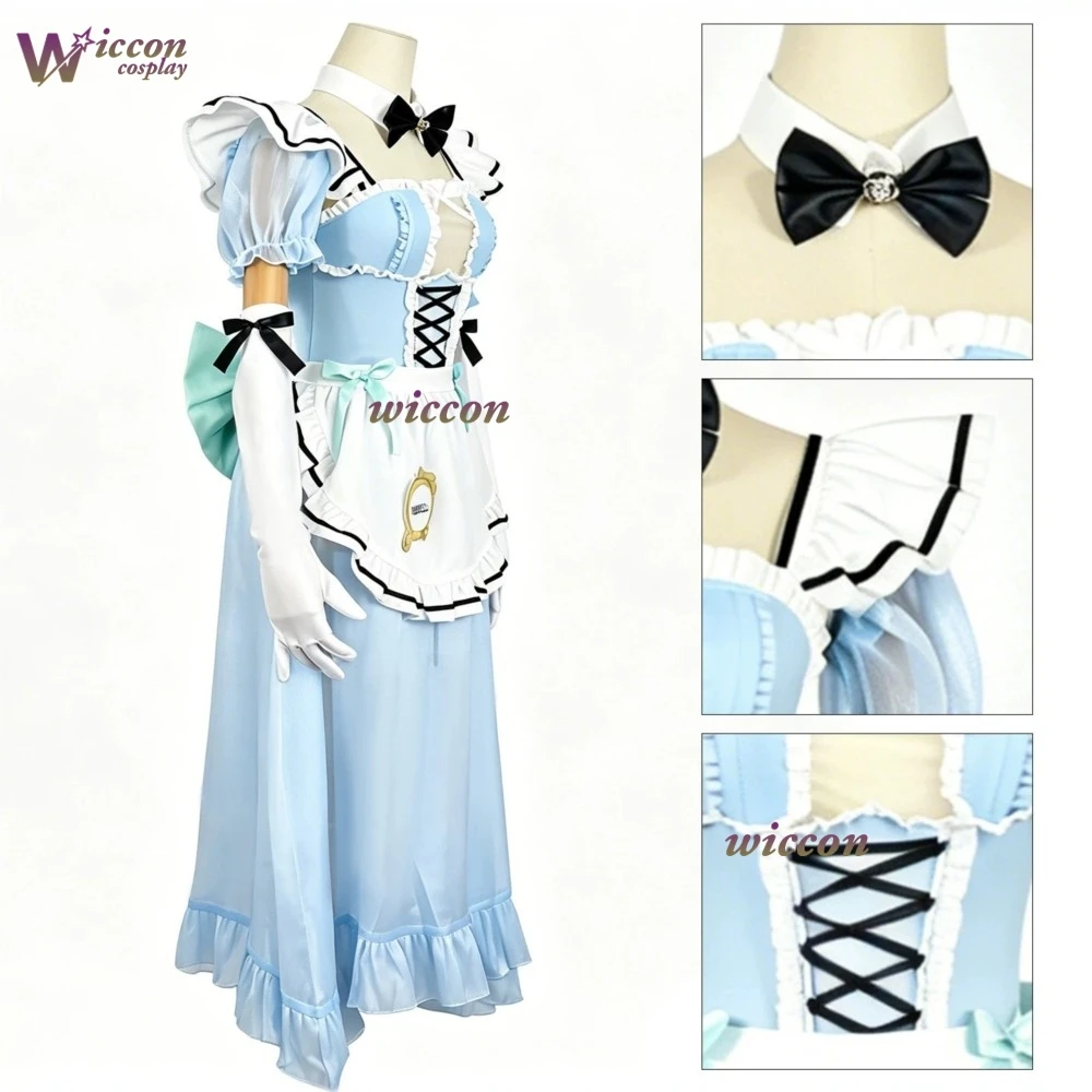 GODDESS Cos VICTORY: NIKKEe Cinderellaa Cosplay Game Cinderellaa Cafe Maid Cosplay Grey Wig Costume Halloween Costume view 3