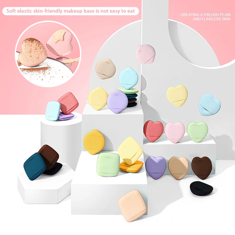 Mini Finger Puff Foundation Concealer Detail Puff Professional Cosmetic Cushion Puff Makeup Tool Face Makeup Sponge Dry And Wet