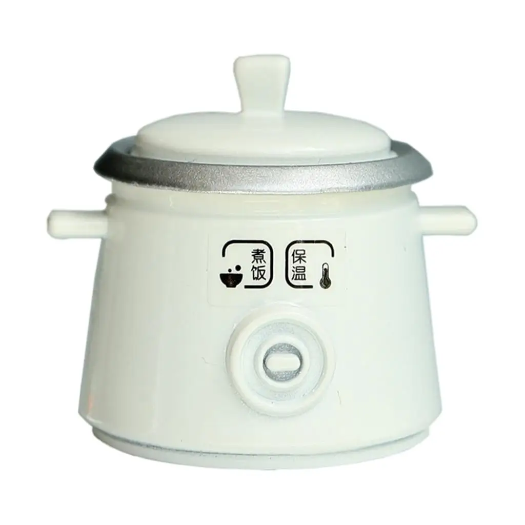 

1:8 1:12 Dollhouse Kitchen Cookware Model Miniature Rice Cooker Hand Painted Craft