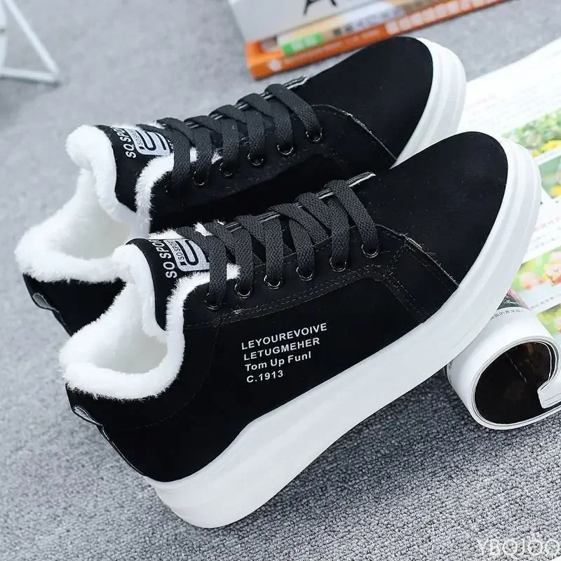 Winter Outdoor Women Shoes Warm Fur Plush Lady Casual Shoes Lace Up Fashion Sneakers Zapatillas Mujer Platform Snow Boots Mujer