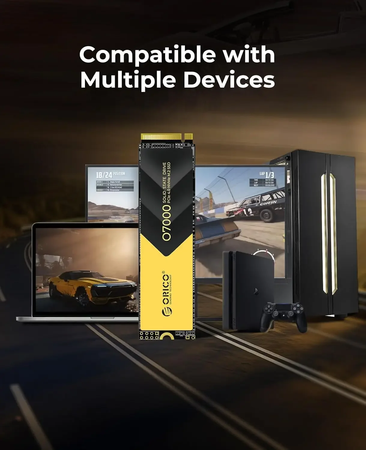 ORICO PCIe4.0 M.2 NVMe SSD PS5 Gaming 7400MB/S Internal Solid ORICO PCIe4.0 M.2 NVMe SSD PS5 Gaming 7400MB/S Internal Solid