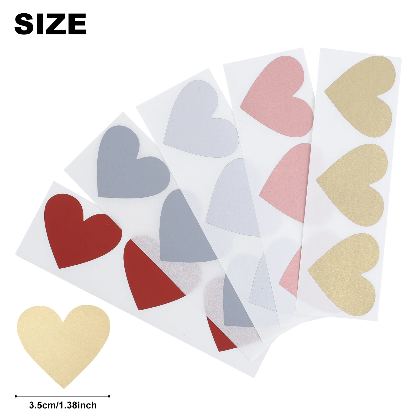 200pcs Scratch Off Stickers 30mmx35mm Love Heart Shape  red  Color Blank For Secret Code Cover Home Game Wedding Message