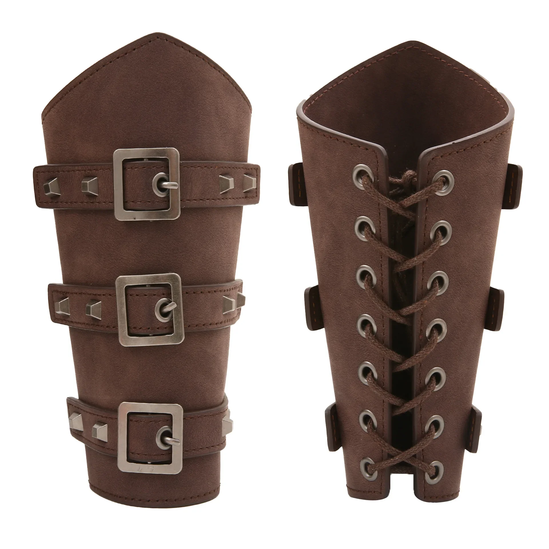 Medieval New Armor Male Role Playing Men Personalized Leather Wristbands Pirate Knight Gloves Wristbands Steam Punk Accessories