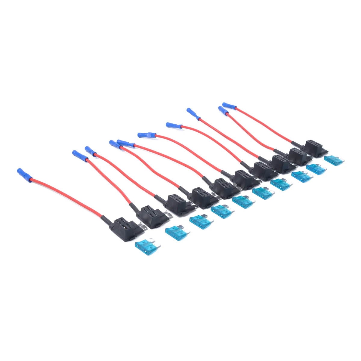 

1 set 12V Fuse Tap Adapter Holder for Automotive Inline Circuit Protection Easy Installation Plug-in Wire Lead with Fuse for Car