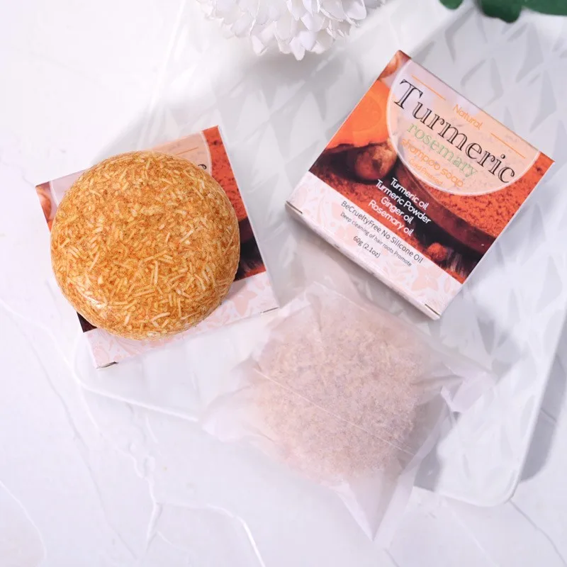 60 جرام صابون شامبو الكركم العضوي اليدوية الطبيعية الصلبة نباتي بلسم بار بالجملة #4