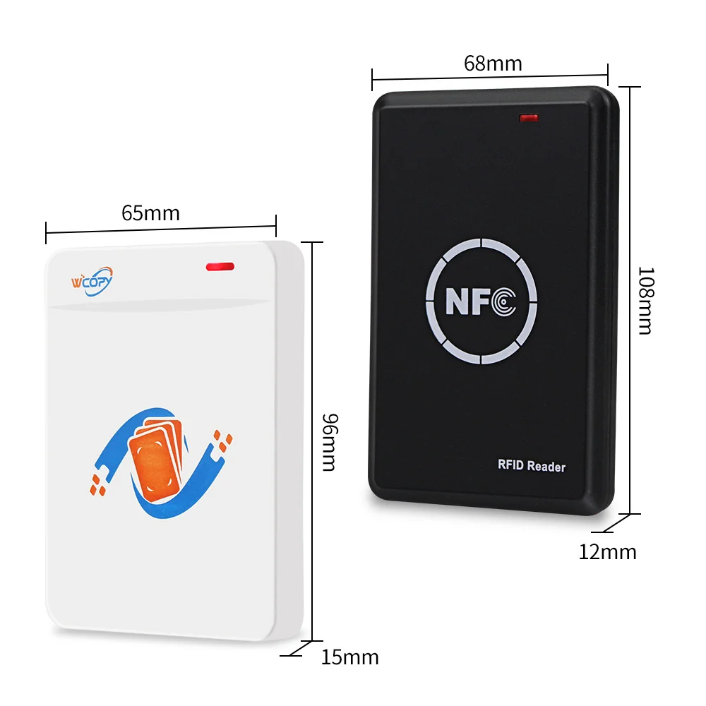 NFC Smart Card Reader/Writer RFID Duplicator EM4305 T5577 Tag 125KHz 13.56MHz Copier USB Programmer Keychain Card ID IC EM UID