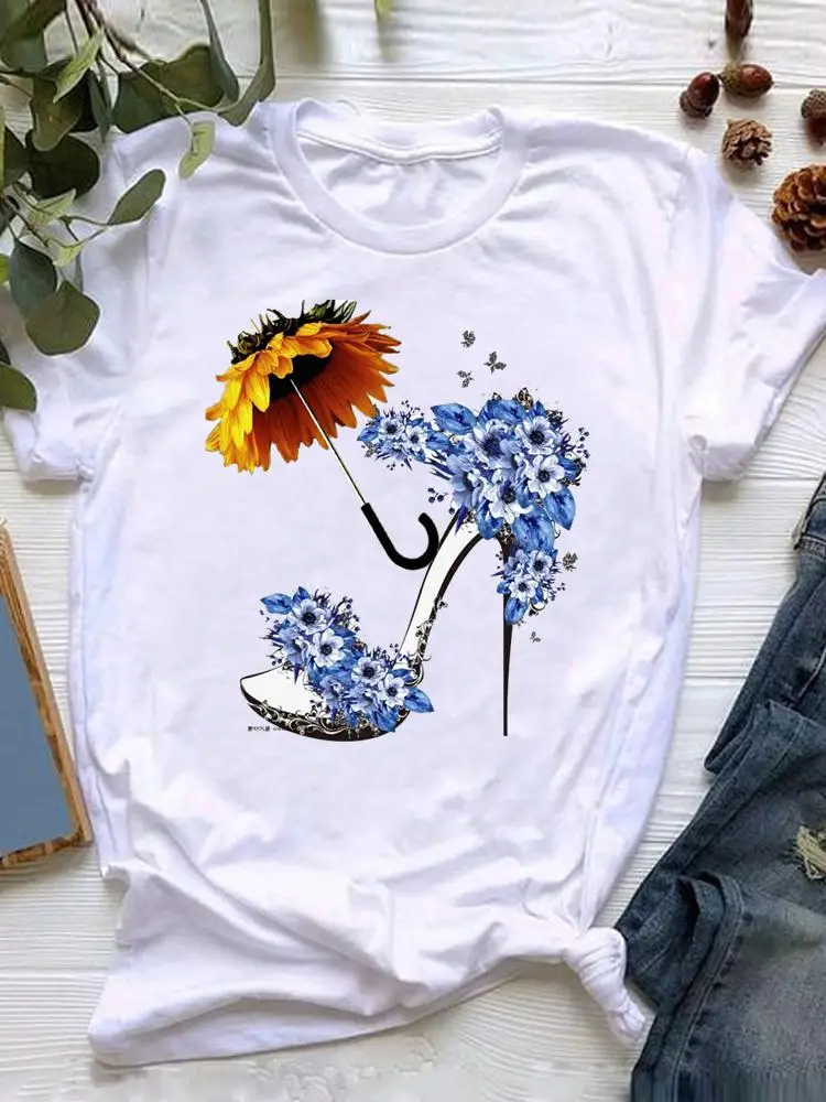 Vrouwen T-shirt met korte mouwen Flamingo Beach 90s Vakantie Damesmode Grafische T-shirt Kleding T-shirt Print Kleding Zomer Vrouwelijke top